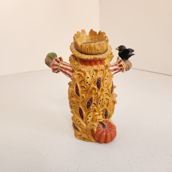 Partylite Scarecrow Reed Diffuser Holder Halloween Fall Pumpkin Home Decor Crow - Picture 2 of 11